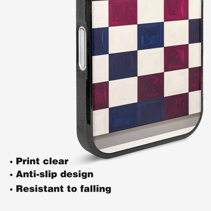 iPhone 16 Case — Checkerboard Print, Unique Phone Case Design