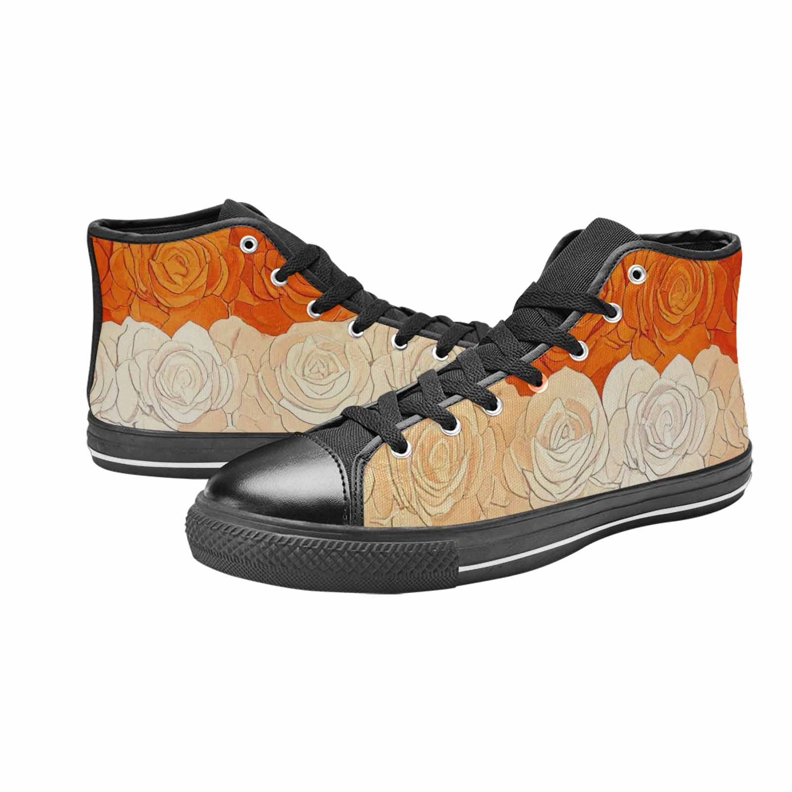 MEN'S Lesbian Flag Color High Top Canvas Dark Academia Sneakers
