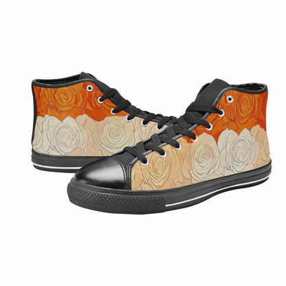 MEN'S Lesbian Flag Color High Top Canvas Dark Academia Sneakers