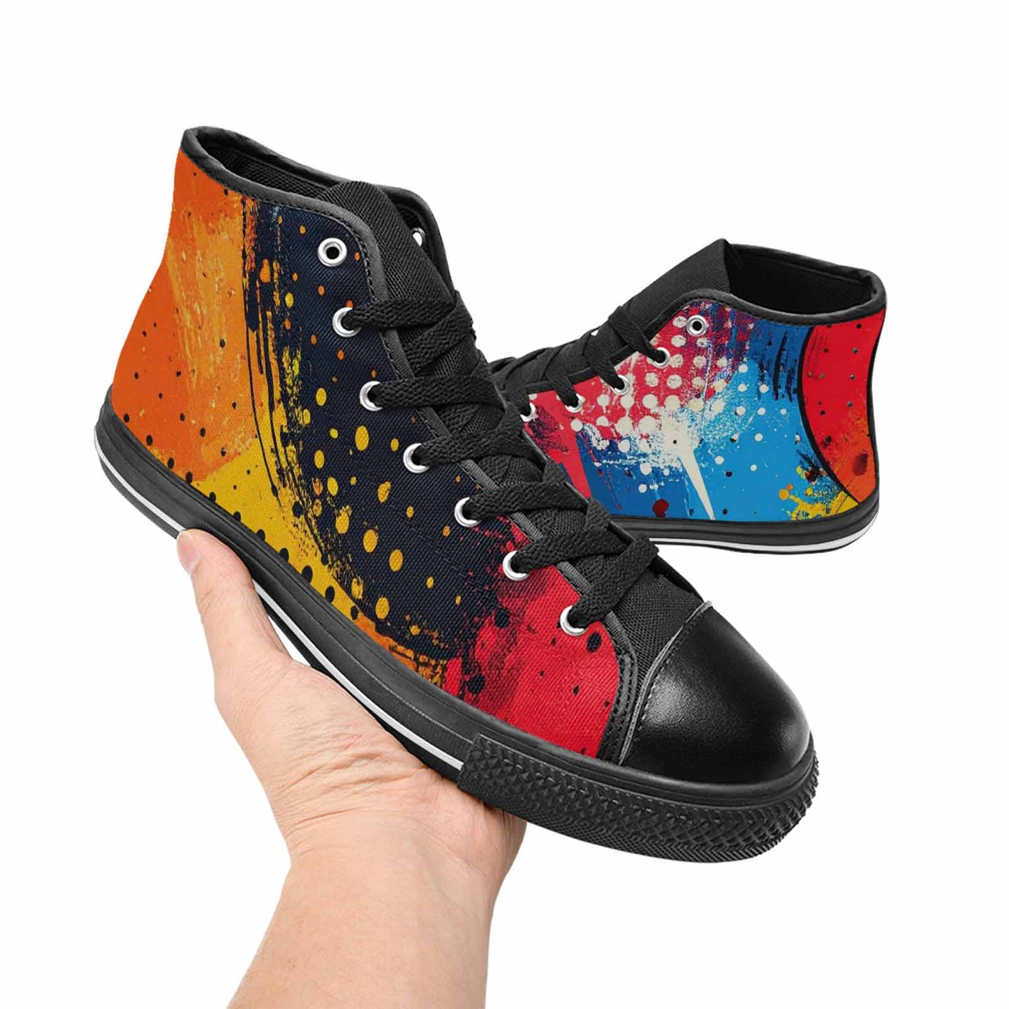 MEN'S Comic Book Halftone High Top Canvas Y2K Sneakers