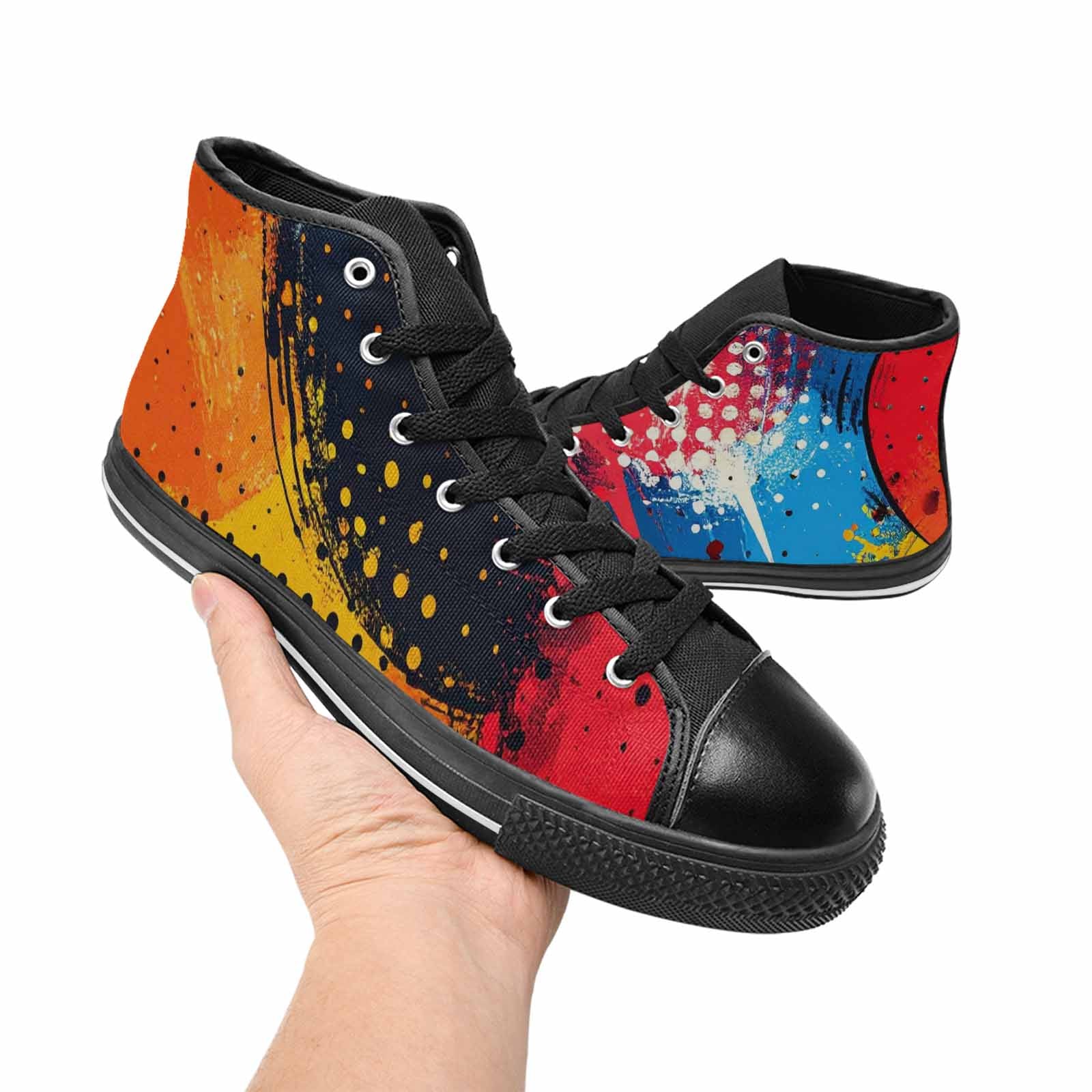 MEN'S Comic Book Halftone High Top Canvas Y2K Sneakers