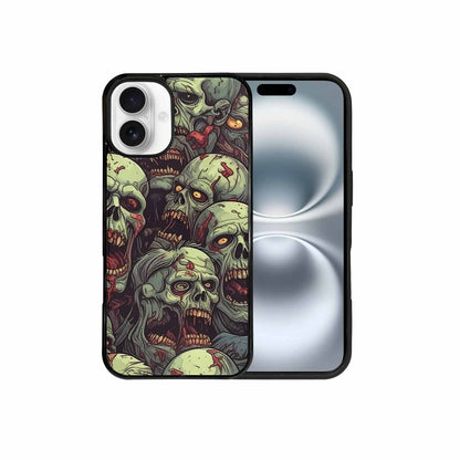 iPhone 16 Plus Case — Zombie Head Pattern Hundreds Of Small, Personalized Phone Case