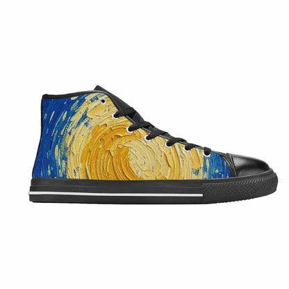 WOMEN'S Starry Night Galaxy High Top Canvas Grunge Custom Shoes