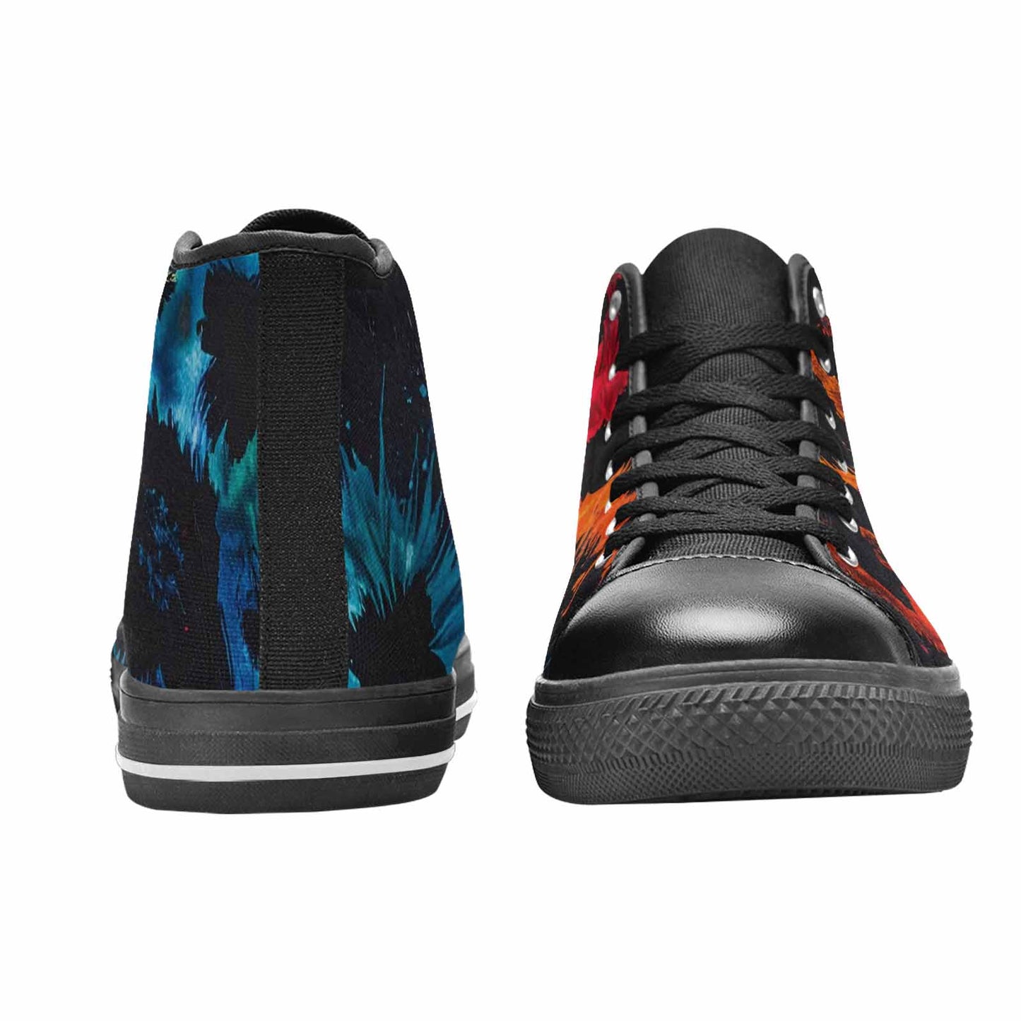 WOMEN'S Dark Animal Print High Top Canvas Aesthetic Shoes