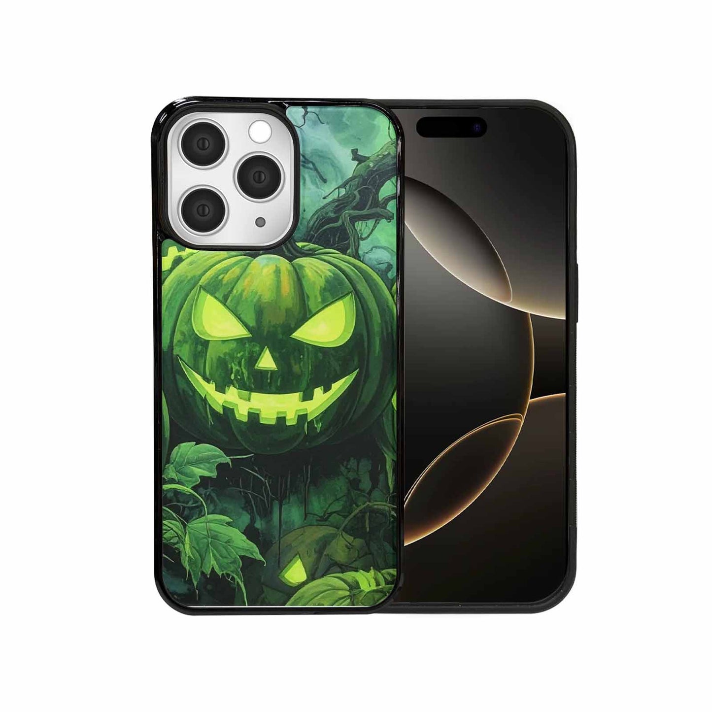 iPhone 15 Pro Max Case — Halloween Glowing Jackolantern, Custom Made Phone Cover