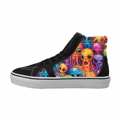 MEN'S Melting Aliens High Top Canvas Surreal Custom Shoes