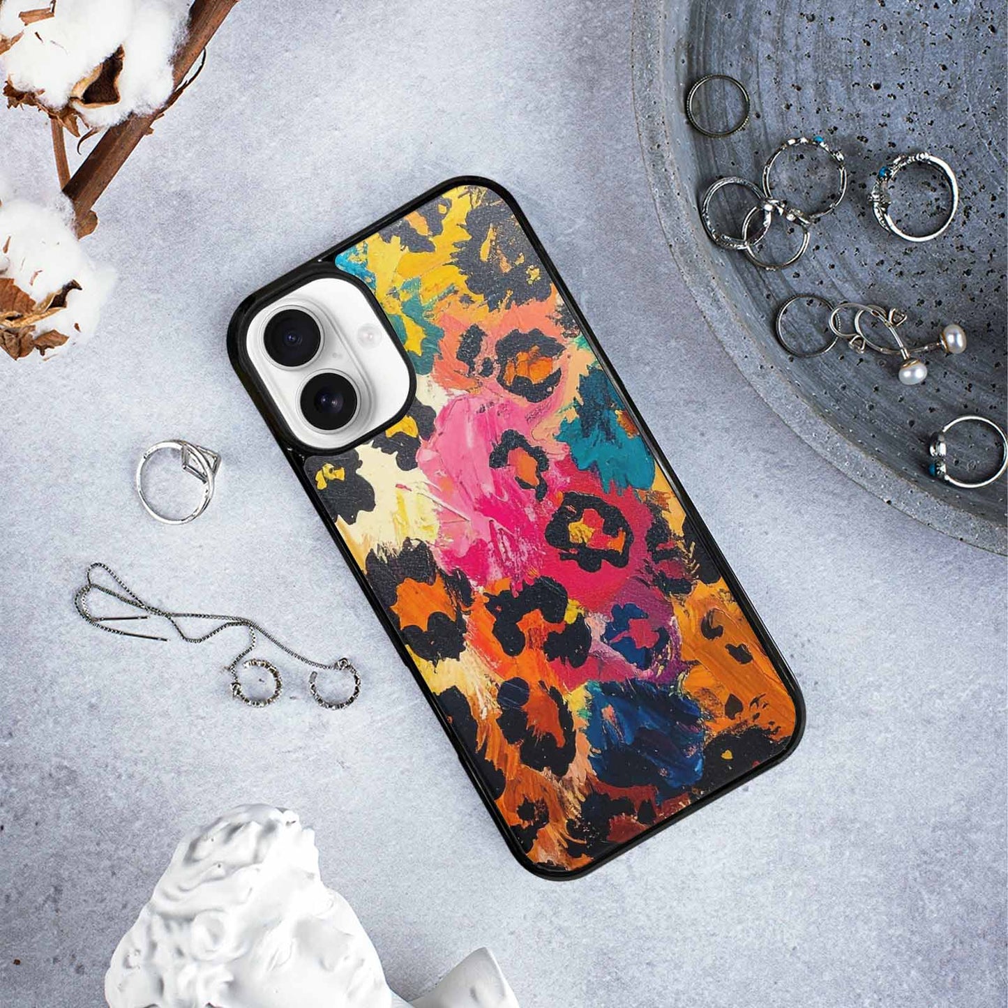 iPhone 16 Plus Case — Full Color Vibrant Animal Print Animal, Custom Made Phone Cover