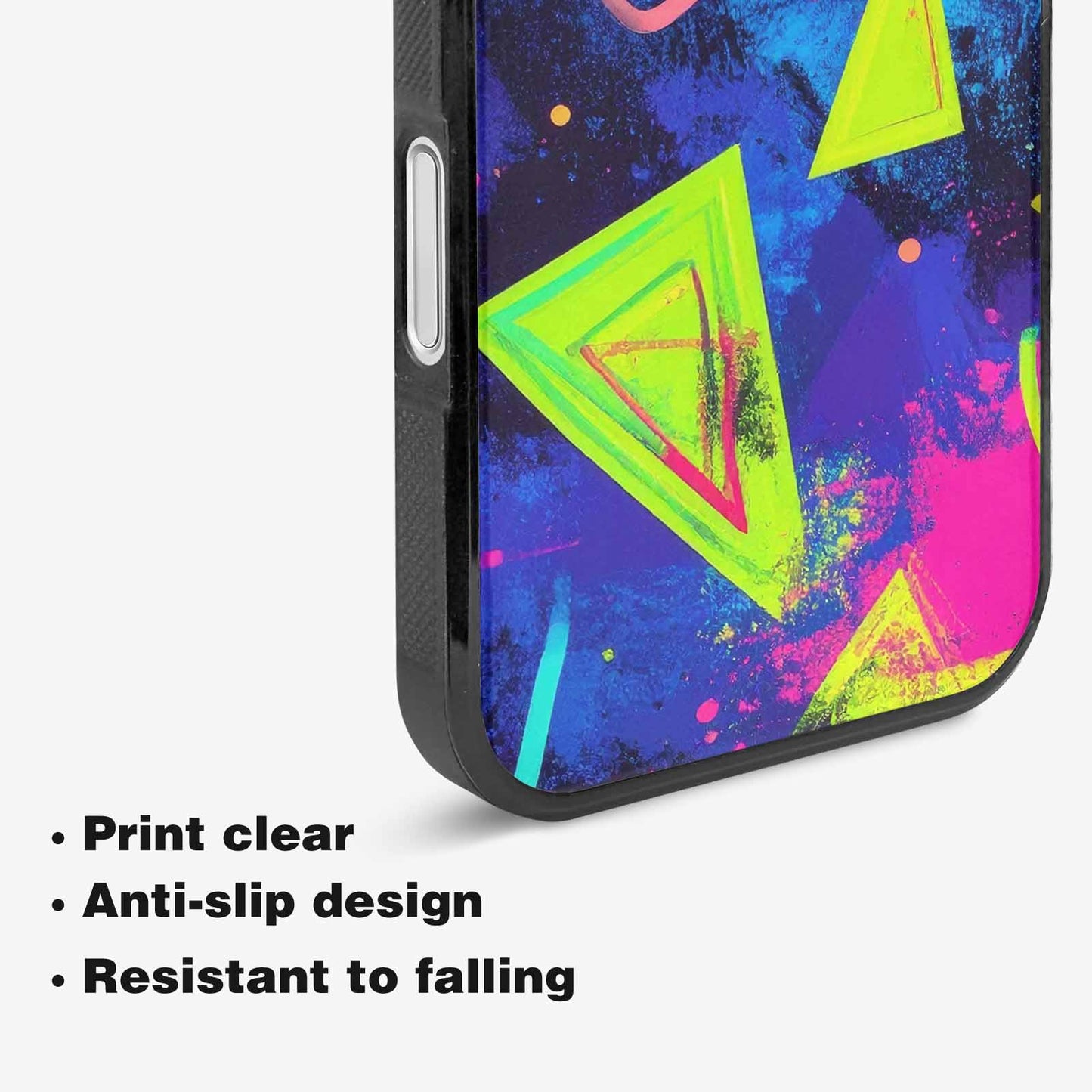 iPhone 16 Case — Memphis Squiggles Triangles Dots, Personalized Phone Case