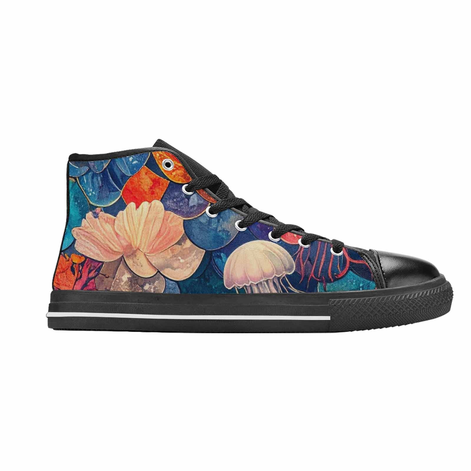 MEN'S Fish Scale Coral High Top Canvas Aesthetic Shoes