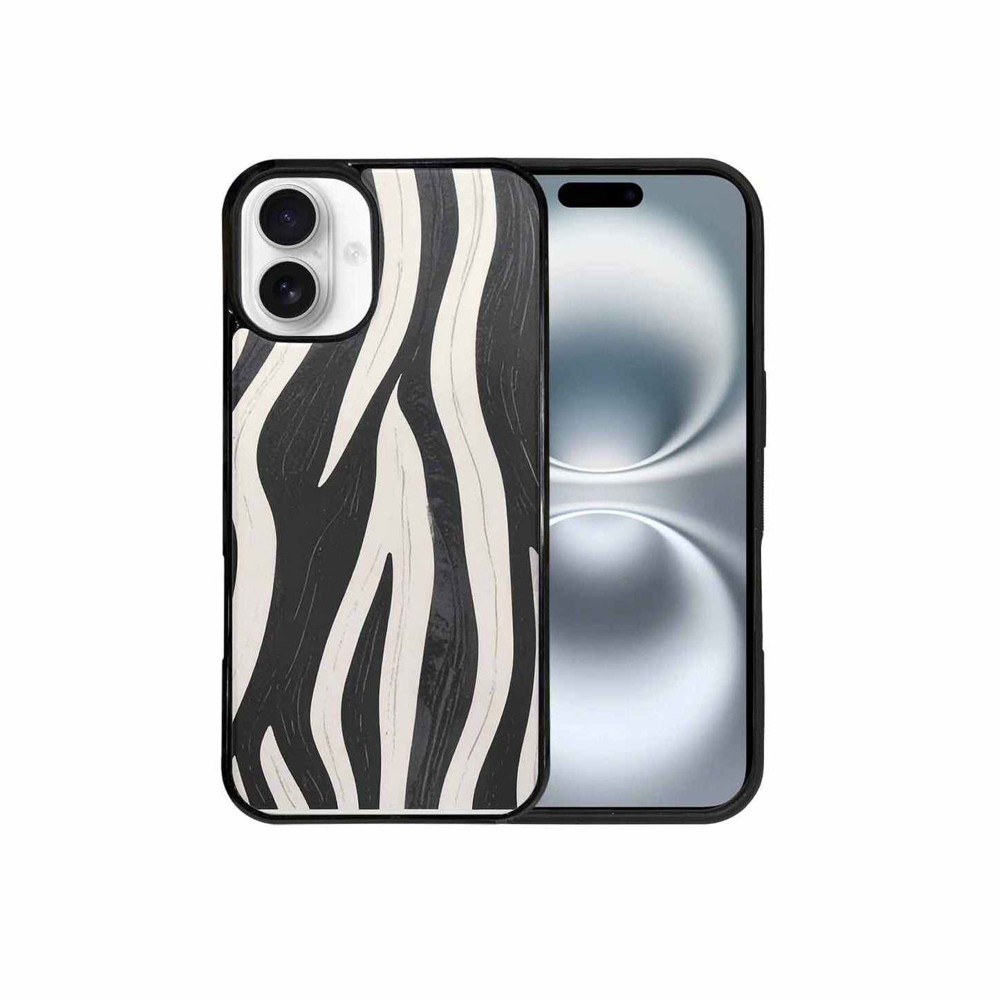 iPhone 16 Plus Case — Modern Zebra Stripe, Custom Designed Case Cover