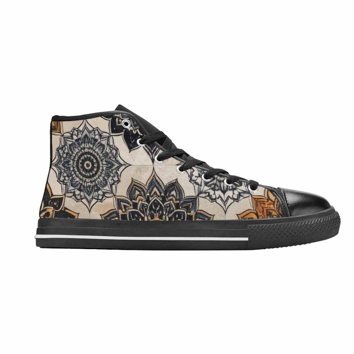 MEN'S Mandala High Top Canvas Dark Academia Custom Shoes