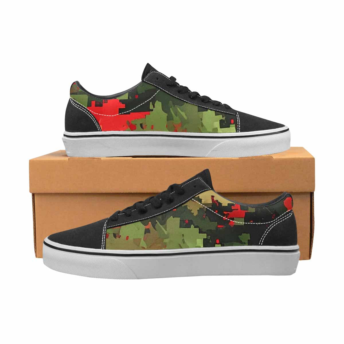 MEN'S Military Camouflage Blotch Canvas Lace-Up Dreamcore Custom Sneakers
