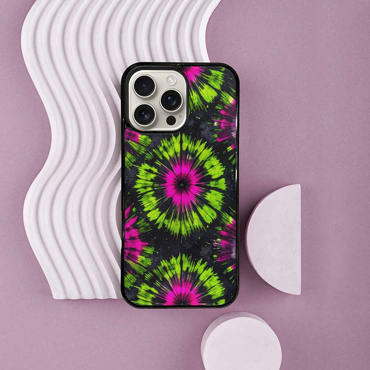 iPhone 16 Pro Max Case — Acid Wash Tie Dye Neon Custom, Custom Made Phone Cover