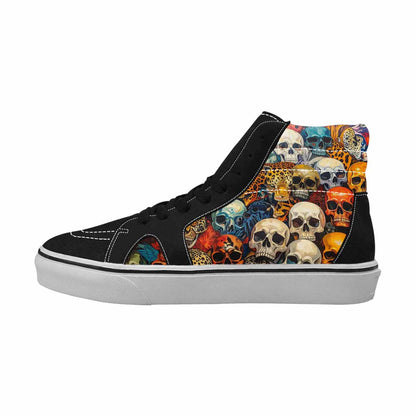 MEN'S Skulls  Animal Print High Top Canvas Aesthetic Custom Shoes