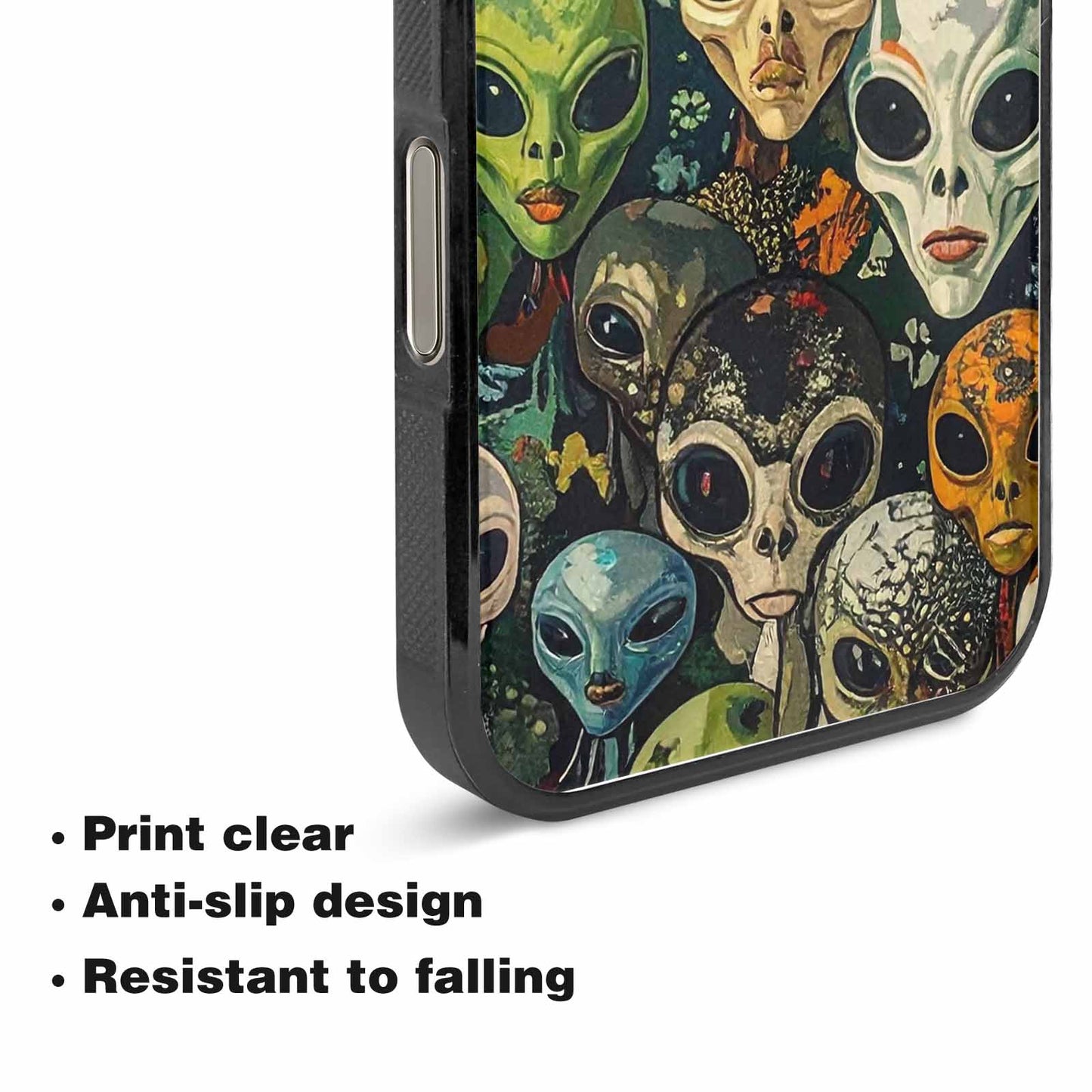 iPhone 15 Pro Max Case — Aliens Camo Aliens Pattern Hundreds Of, Personalized Phone Case