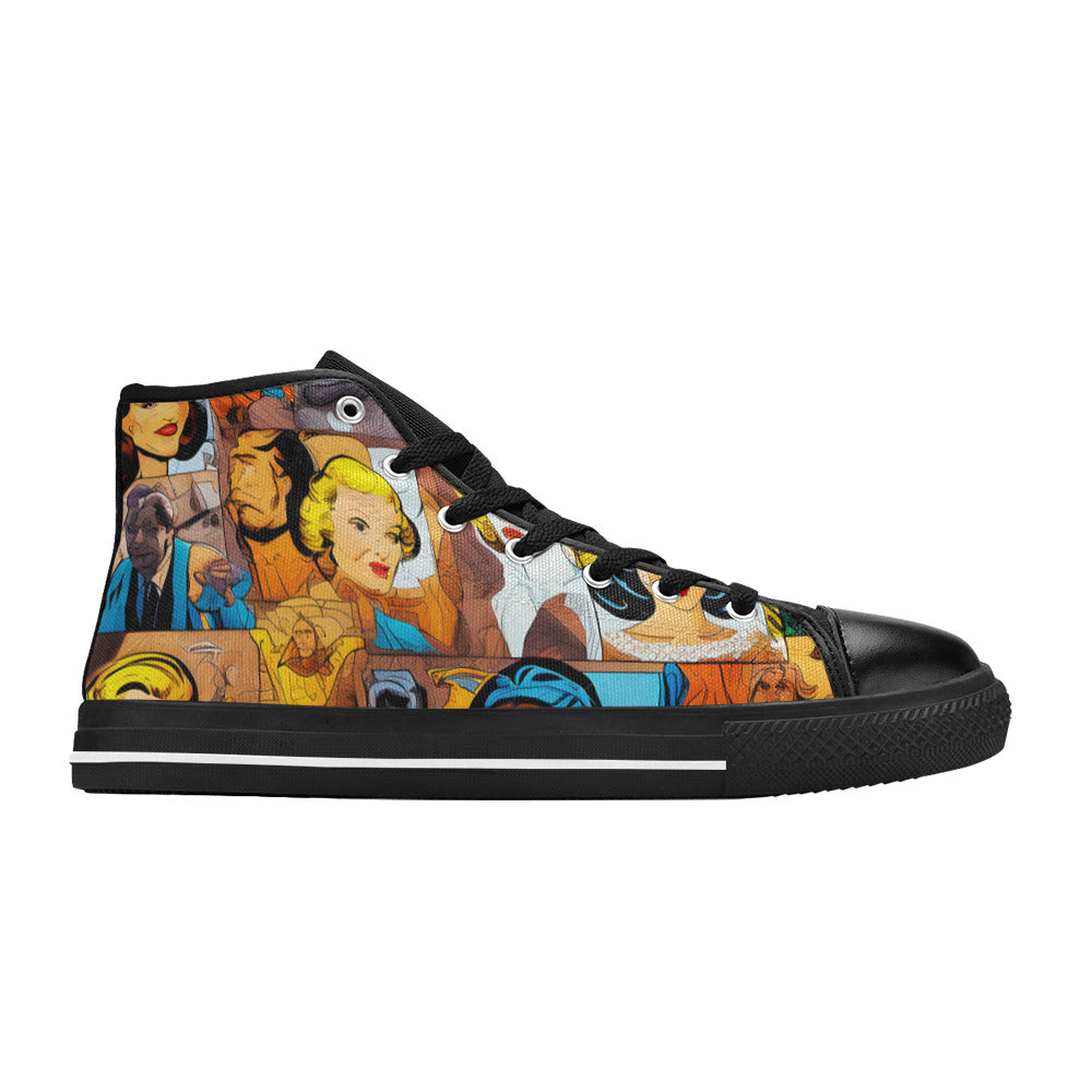 MEN'S Cc Pop Art Men’S High Top Canvas Vivid Sneakers