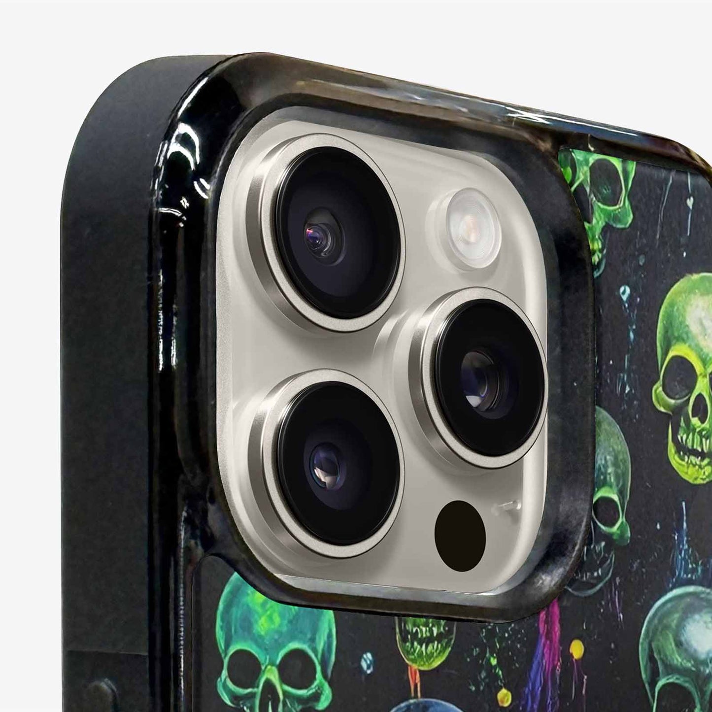 iPhone 15 Pro Max Case — Skeletons Neon Green Glowskele Egb, Personalized Phone Case