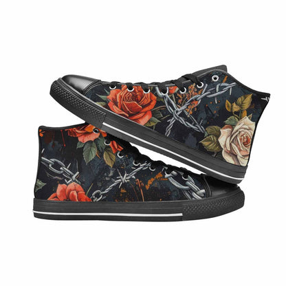 MEN'S Barbed Wire Chain High Top Canvas Dreamcore Custom Sneakers