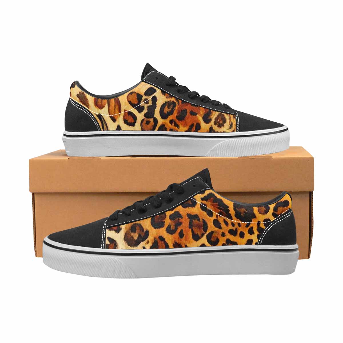 WOMEN'S Animal Print Canvas Lace-Up Dark Academia Shoes