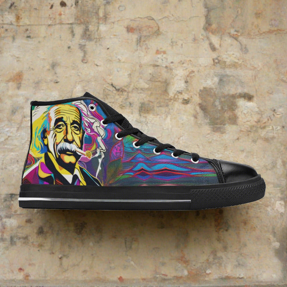 Butterfly Rainbow Red Gold Vivid WOMEN Bold Art - Freaky Shoes | Custom Art Sneakers