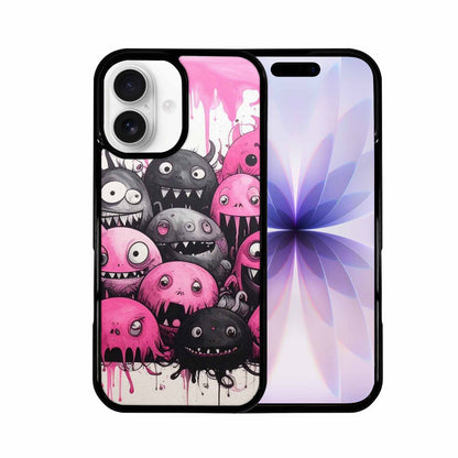 iPhone 17 Case — Monsters (general) Black &amp; Cartoon Cute, Custom Art Phone Cover