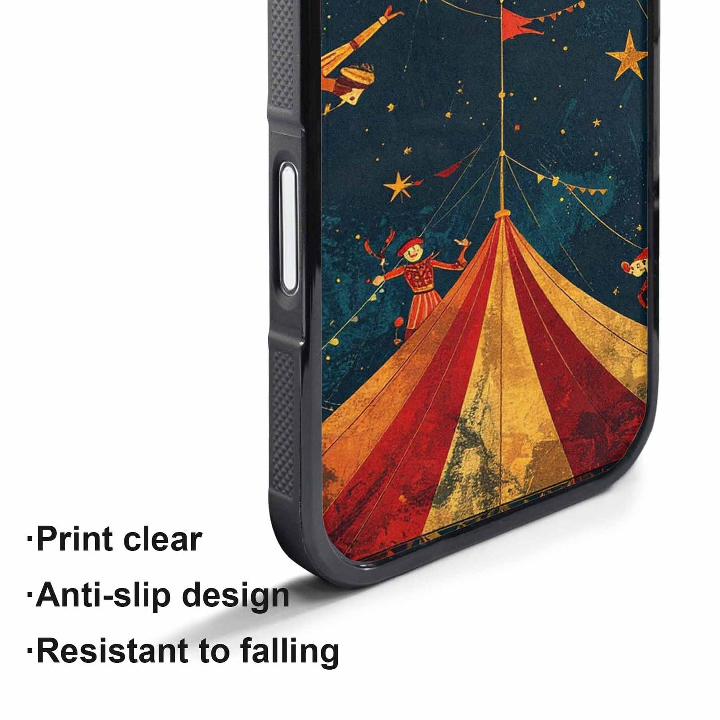 iPhone 17 Pro Max Case — Vintage Circus Art Pattern Retro Vintage, Custom Printed Phone Case