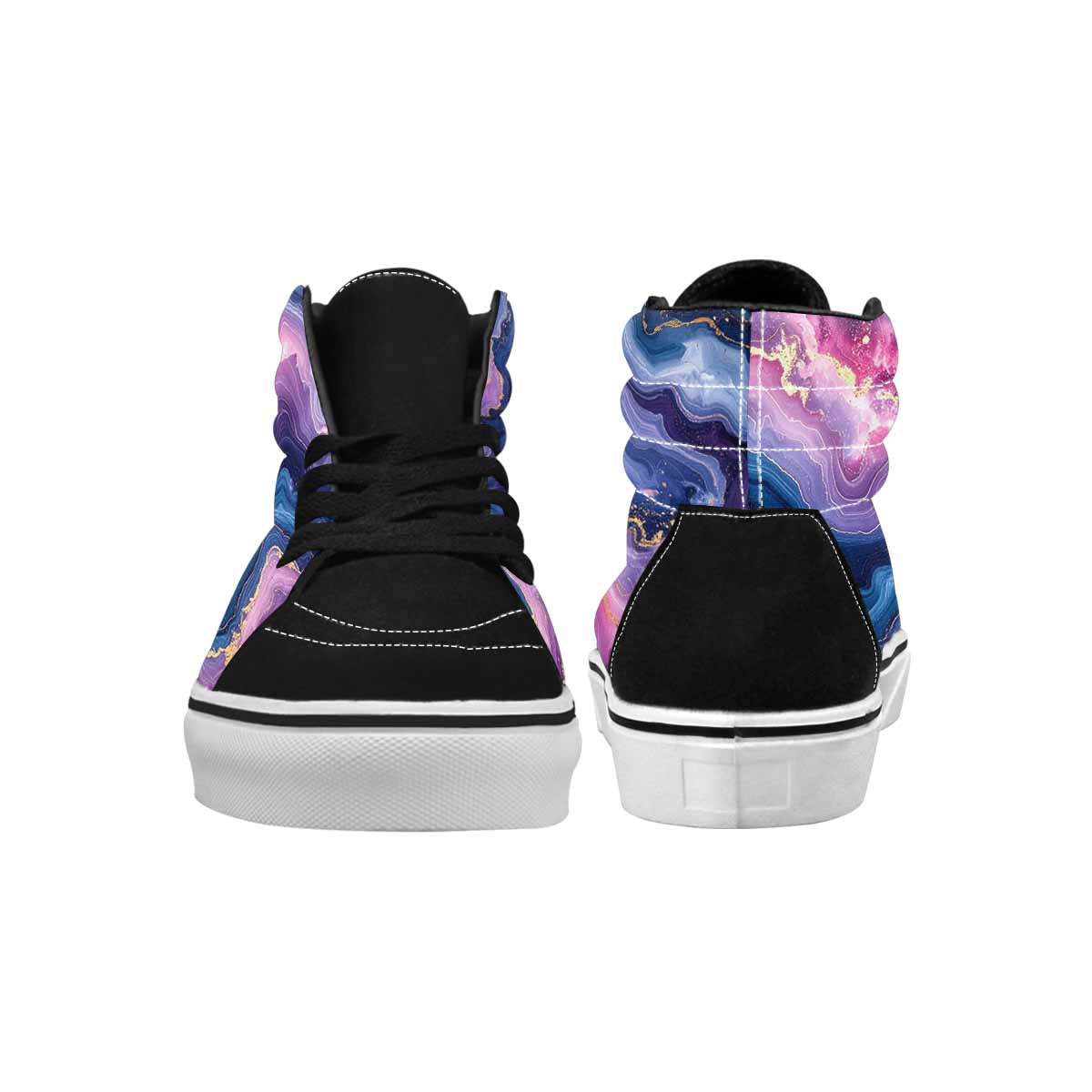 WOMEN'S Marble Galaxy High Top Canvas Vibrant Chaos Shoes