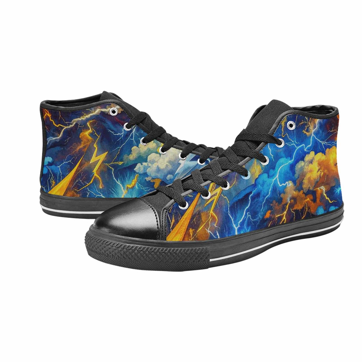 MEN'S Lightning Bolt High Top Canvas Dreamcore Custom Shoes