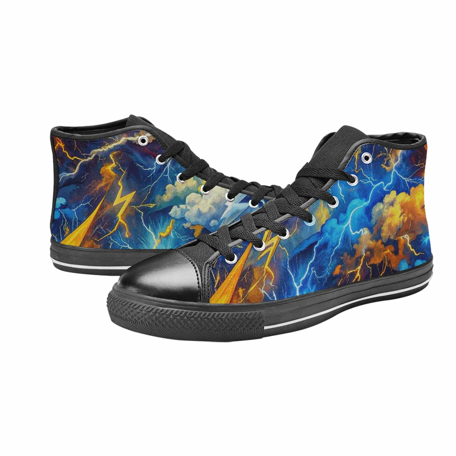 MEN'S Lightning Bolt High Top Canvas Dreamcore Custom Shoes