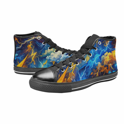 MEN'S Lightning Bolt High Top Canvas Dreamcore Custom Shoes