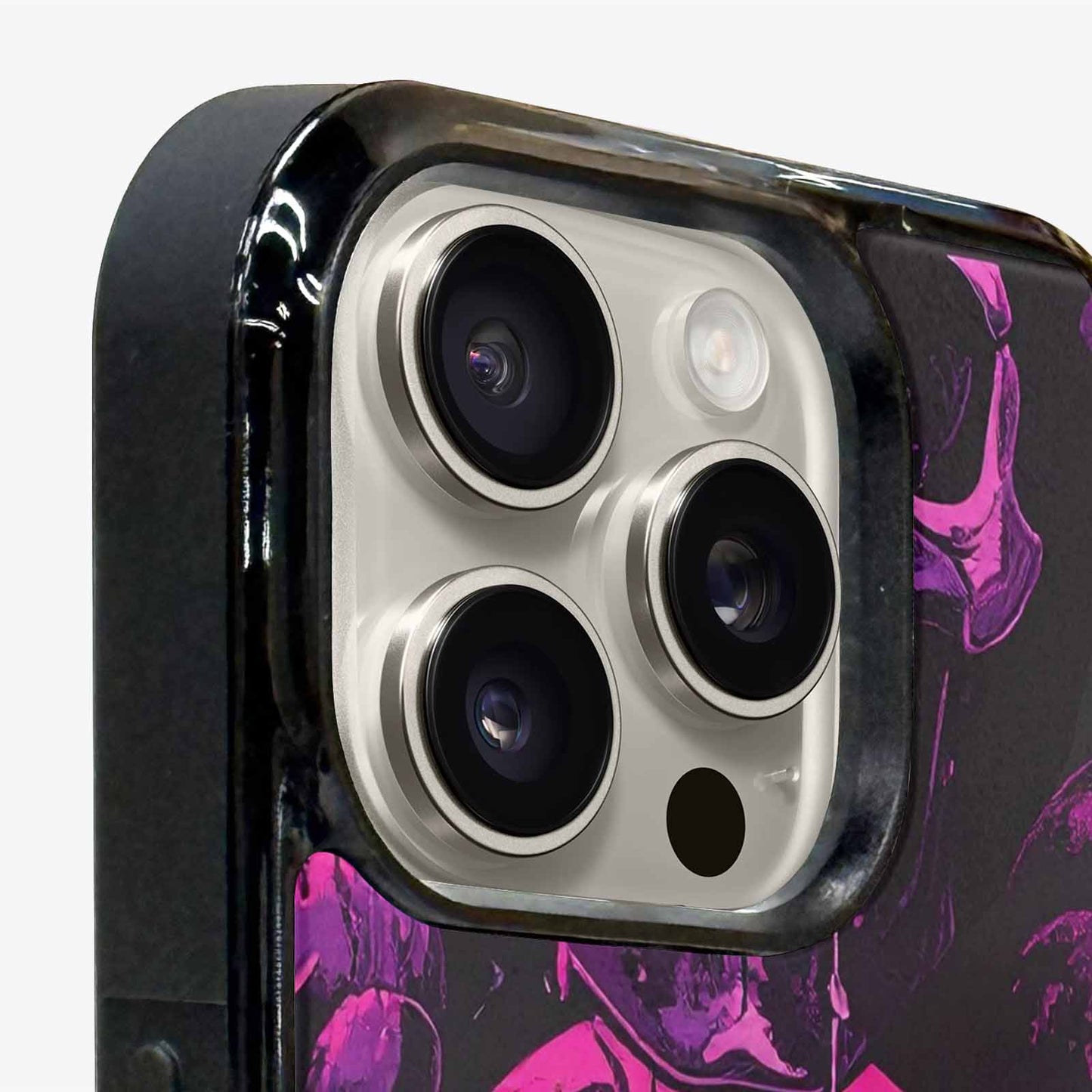 iPhone 15 Pro Max Case — Pink Purple Skeletons Neon Drip Melting, Customized Protective Case