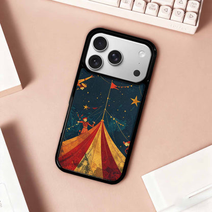 iPhone 17 Pro Case — Vintage Circus Art Pattern Retro Vintage, Custom Print Case Cover