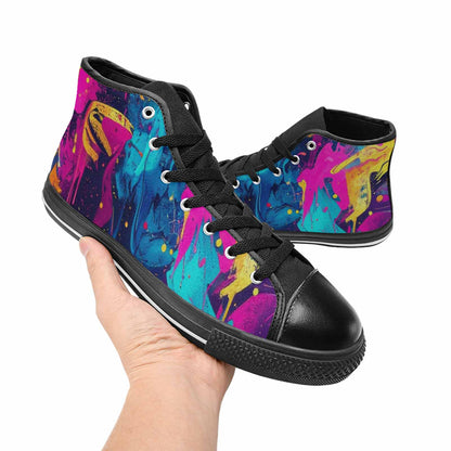 WOMEN'S Paint Splatter High Top Canvas Aesthetic Custom Shoes