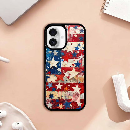 iPhone 17 Case — Patriotic Stars And Stripes Galaxy Space, Customized Protective Case