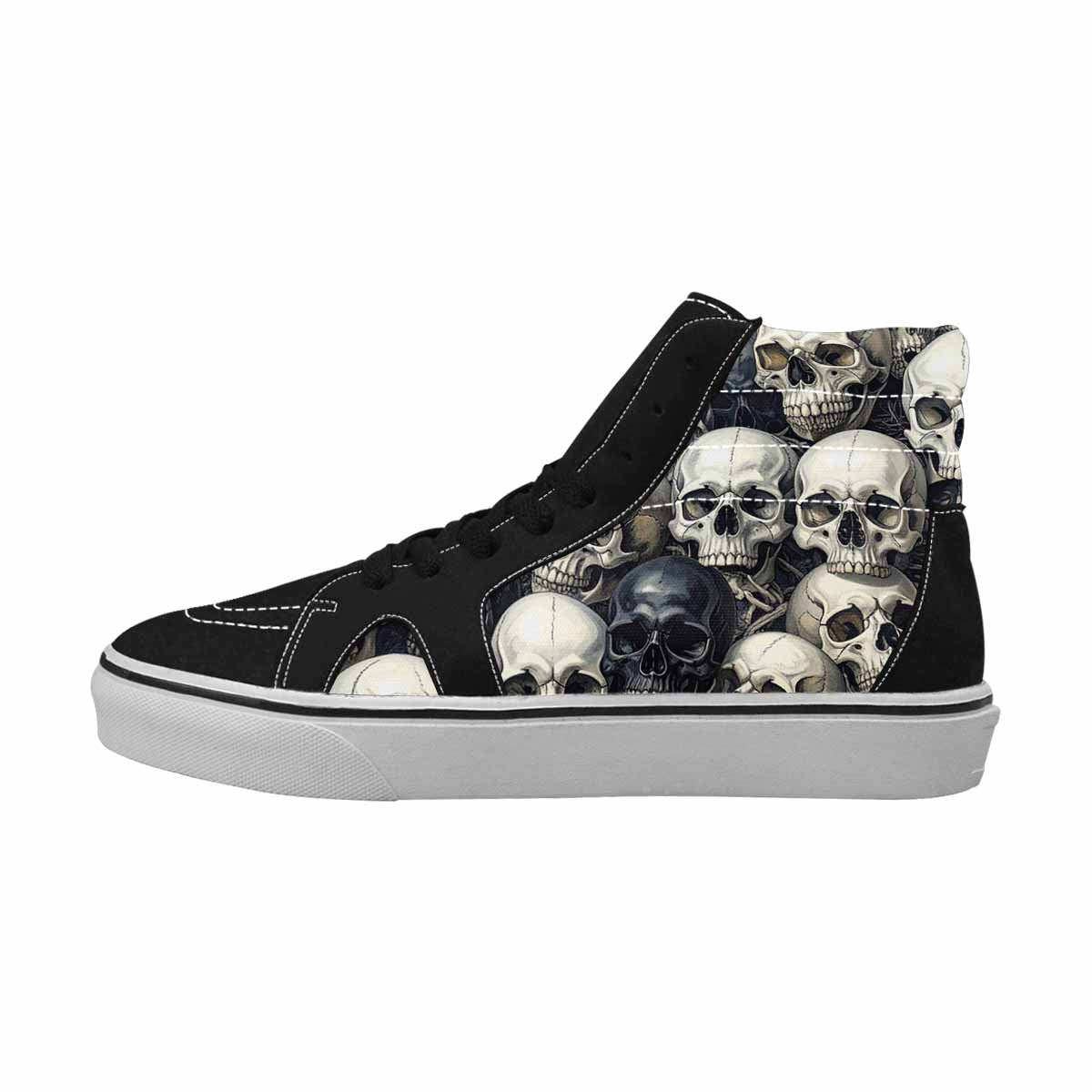 WOMEN'S Skulls - Classic High Top Canvas Neon Fantasy Shoes