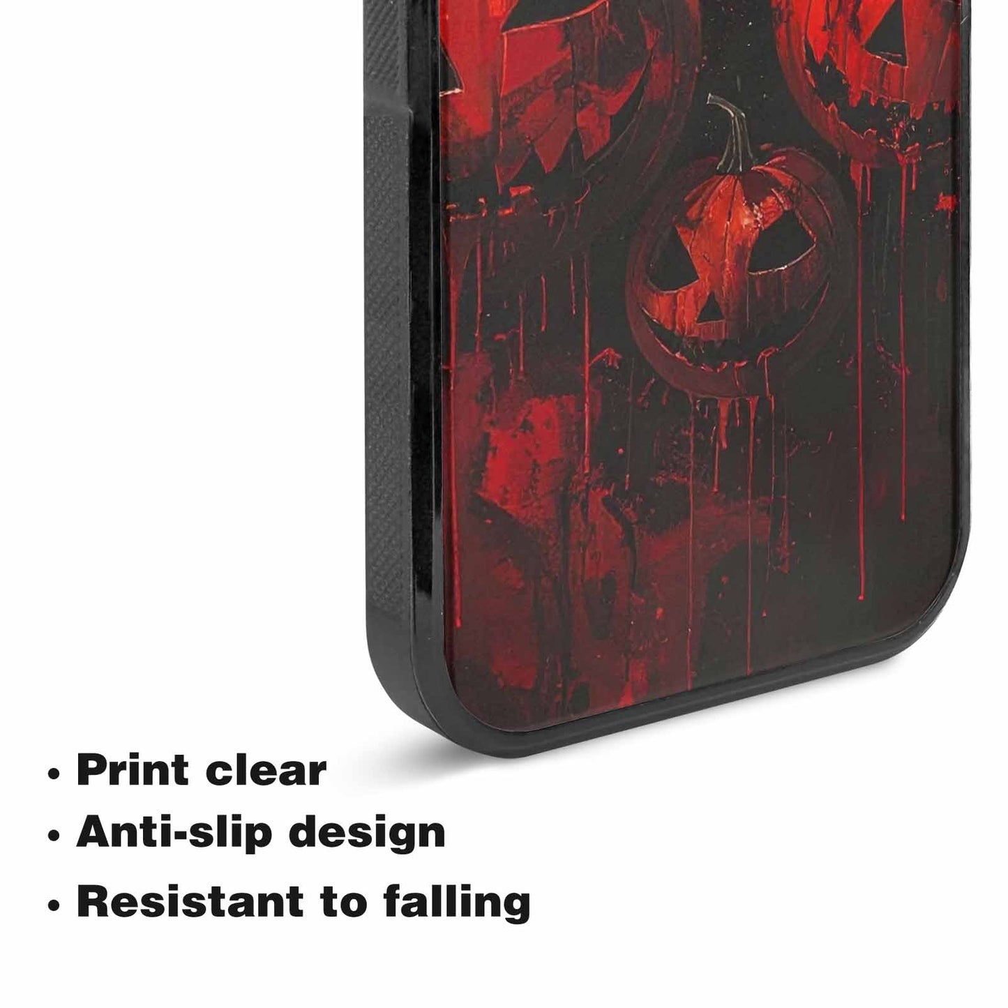 iPhone 15 Plus Case — Bloody Pumpkin Face, Personalized Phone Case