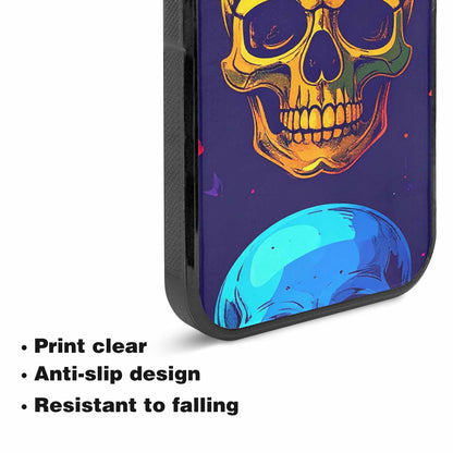 iPhone 15 Case — Pride Flag Skulls Seamless Pattern Vibrant, Personalized Phone Case