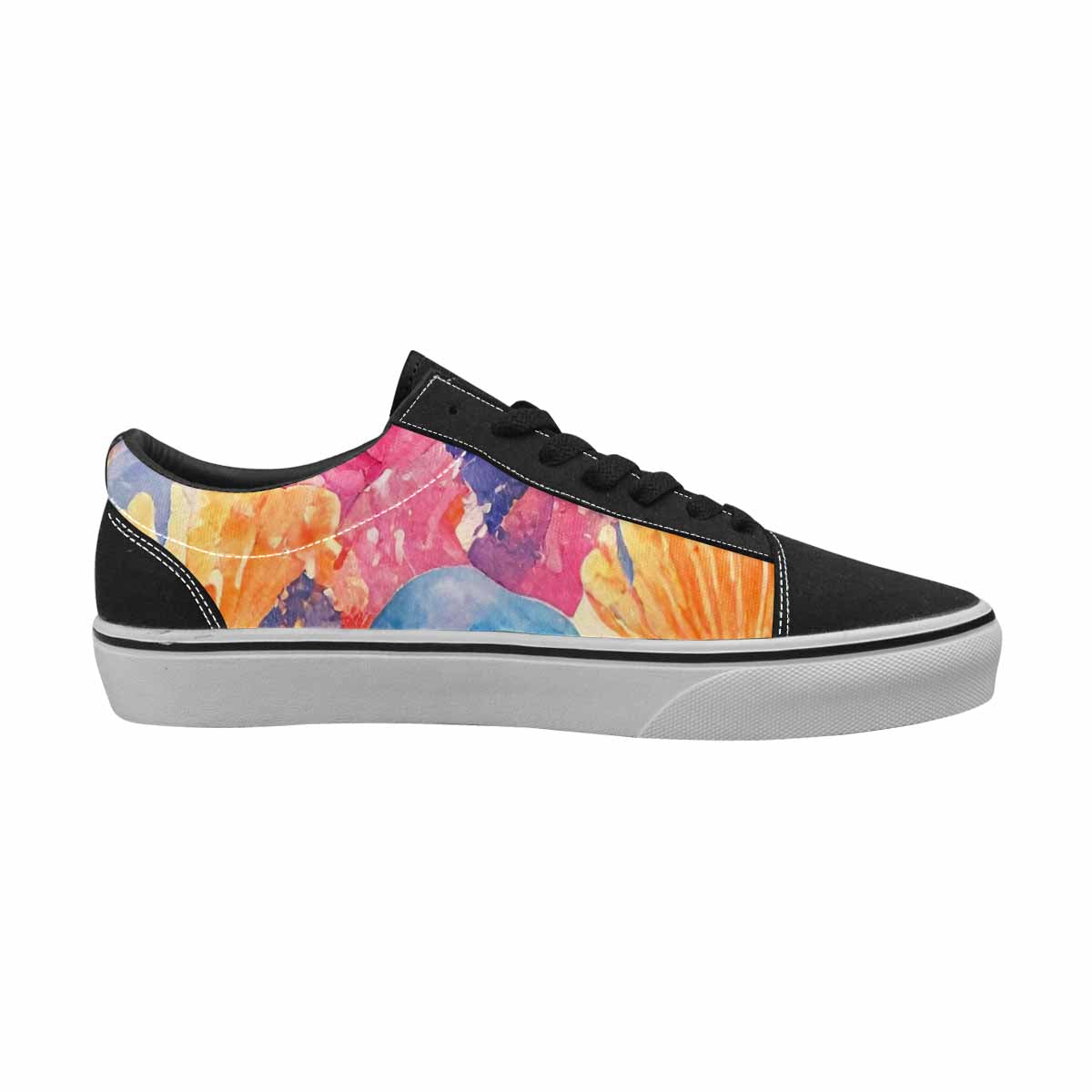 MEN'S Fish Scale Coral Canvas Lace-Up Cottagecore Shoes
