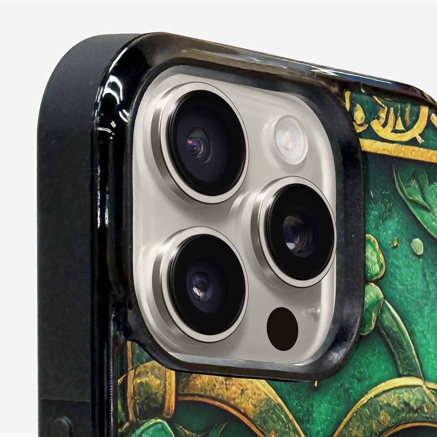 iPhone 16 Pro Max Case — Irish Celtic Knot Pattern Shamrocks Seamless, Custom Art Phone Cover