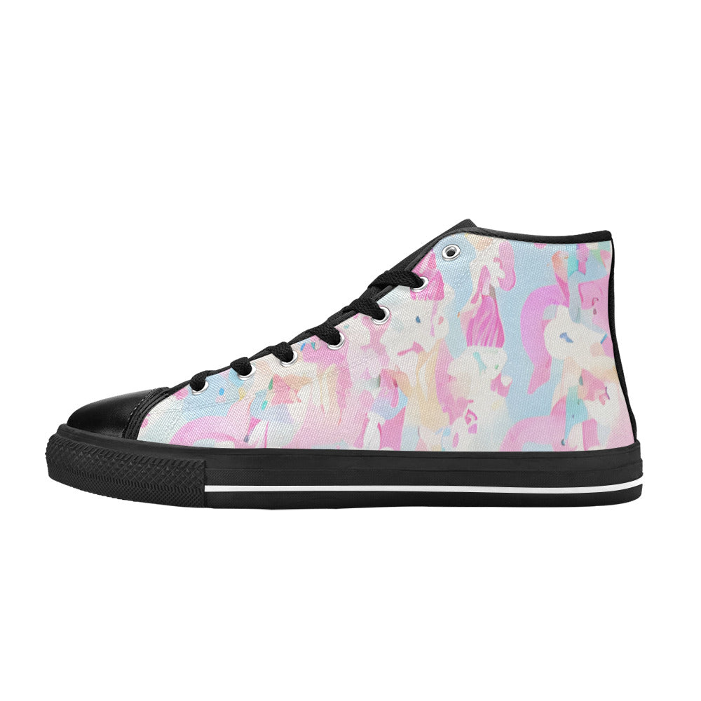 MEN'S Cc Unicorn Art Unicorns High Top Canvas Vibrant Chaos Custom Sneakers