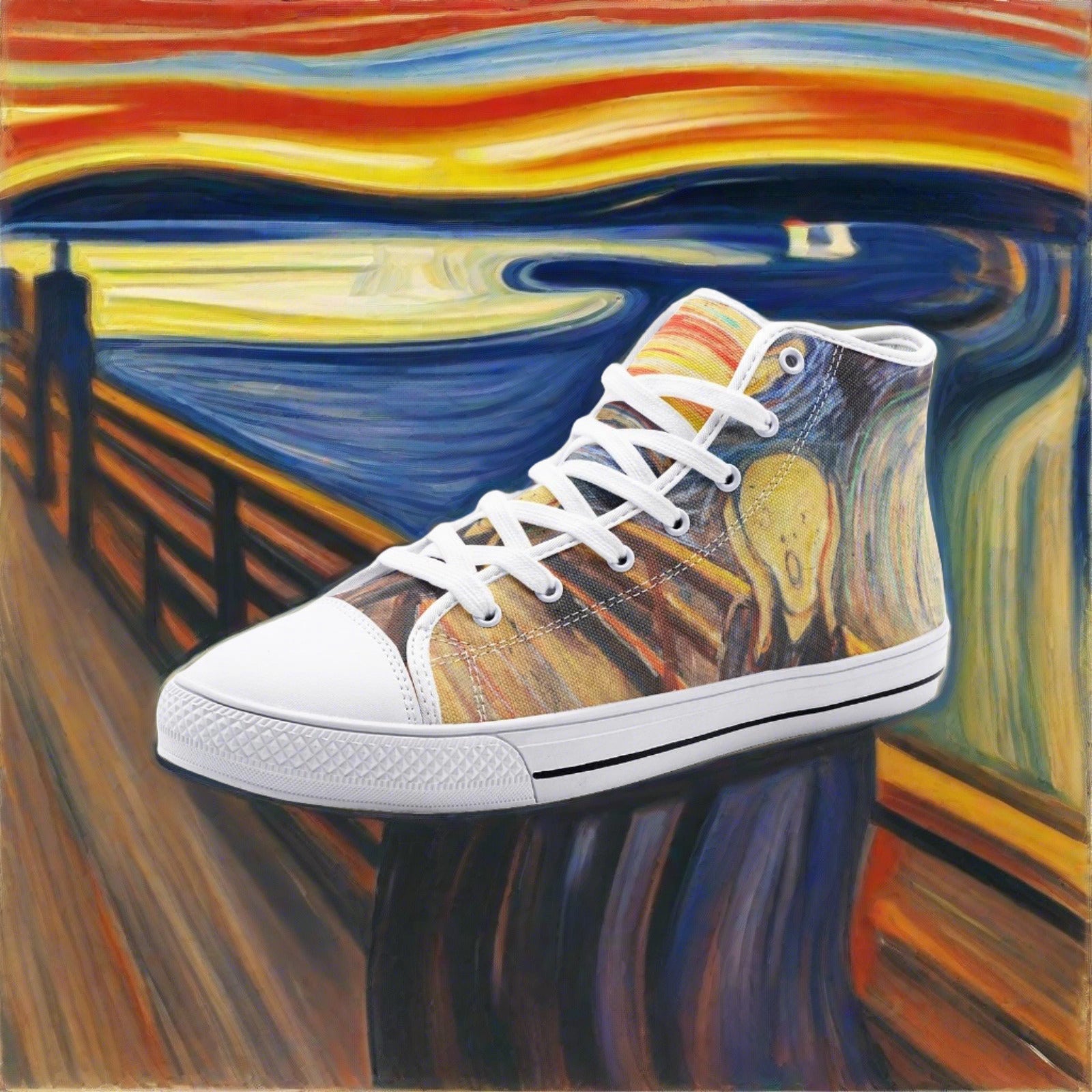 Celtic Pink Cream Vivid Bold Art - Freaky Shoes | Custom Art Sneakers