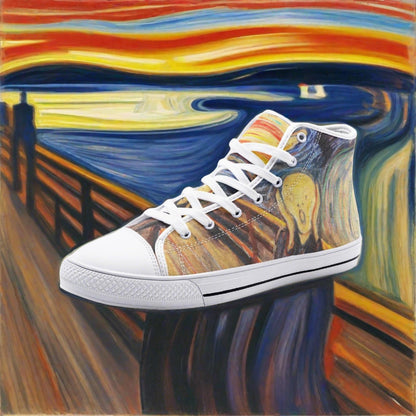 Celtic Pink Cream Vivid Bold Art - Freaky Shoes | Custom Art Sneakers