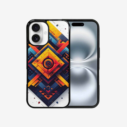 iPhone 16 Case — Urban Tribal Tessellation, Custom Printed Phone Case