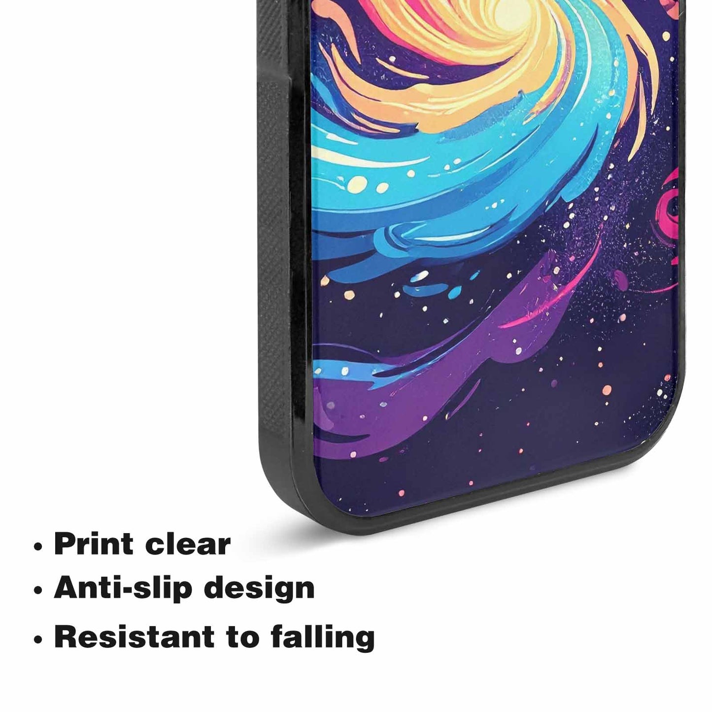 iPhone 15 Plus Case — Love Wins Galaxy Seamless Pattern Vibrant, Custom Phone Case