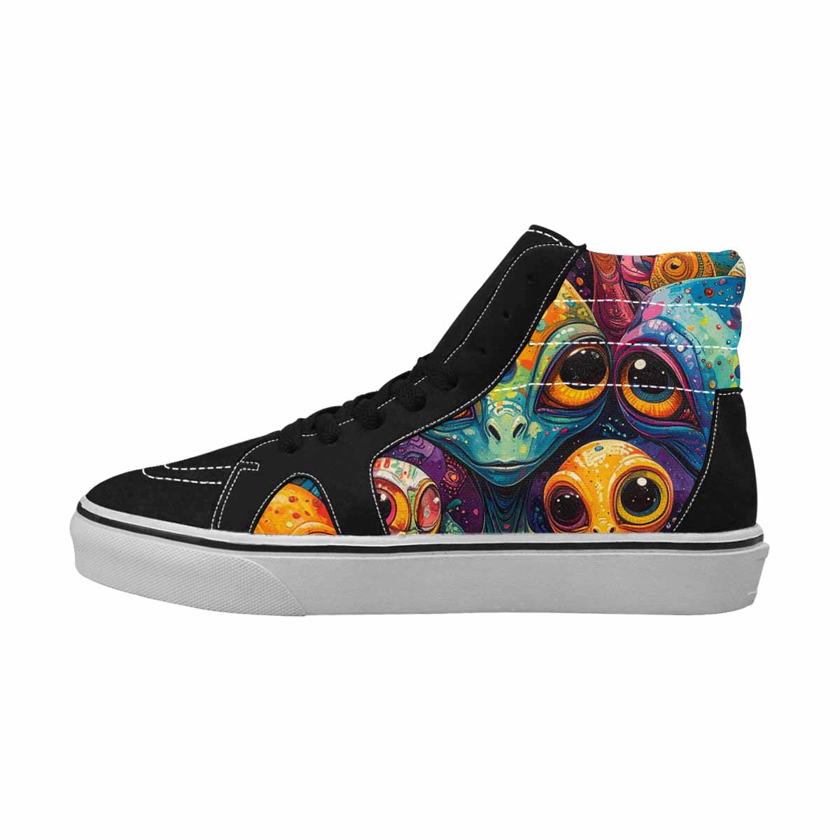WOMEN'S Cartoon Alien Characters High Top Canvas Cottagecore Shoes
