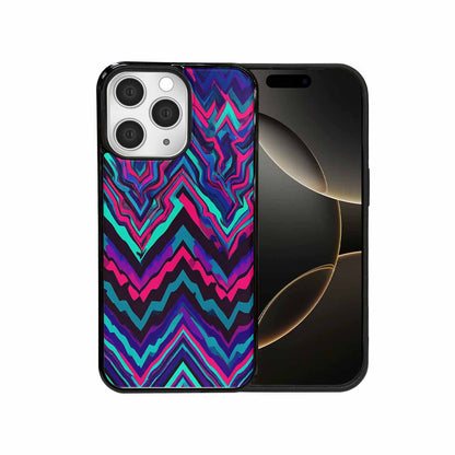 iPhone 15 Pro Max Case — Psychedelic Chevron Vortex, Custom Made Phone Cover