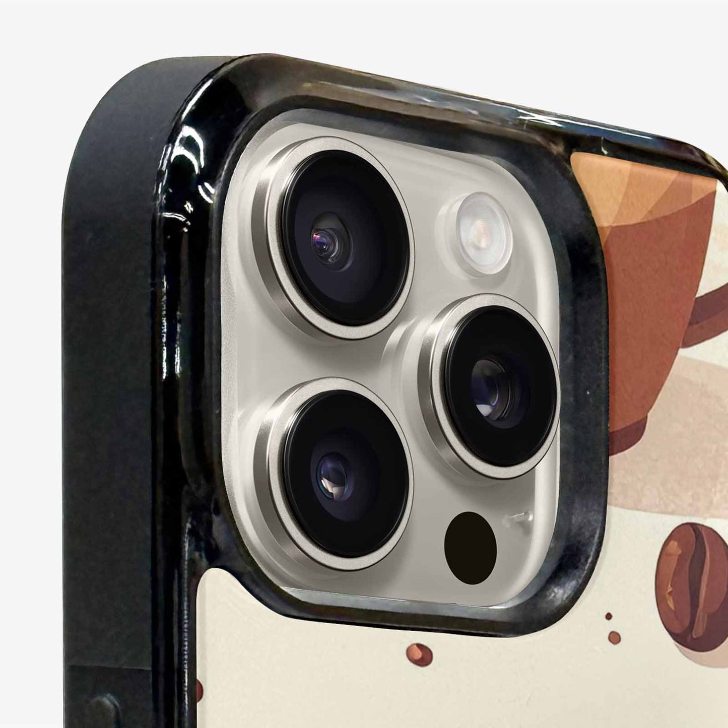 iPhone 16 Pro Max Case — Coffee Cup And Bean Pattern Seamless, Personalized Phone Case