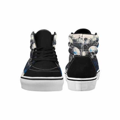 MEN'S Skull Roses High Top Canvas Vibrant Chaos Custom Sneakers