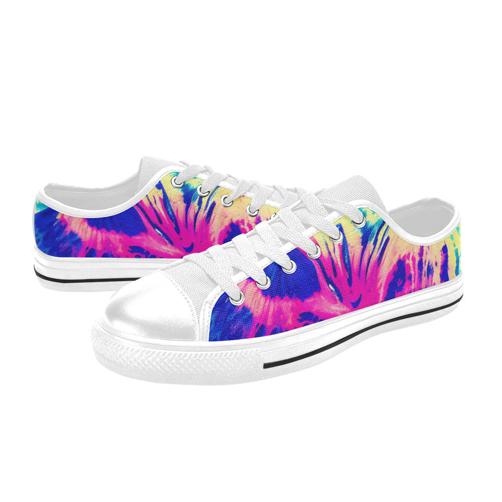 MEN'S Tie Dye Splash Retro Canvas Neon Fantasy Shoes