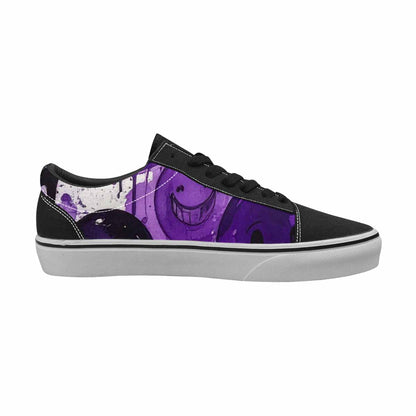 WOMEN'S Melting Moon Smiley Lace-Up Canvas Vivid Sneakers